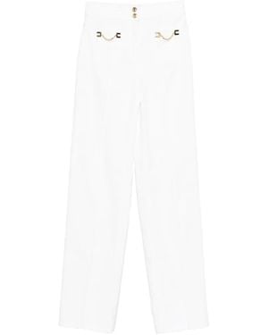 Elisabetta Franchi Chain-Detail Jeans - White