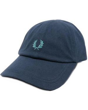 Fred Perry Laurel Wreath Embroidered Baseball Cap - Blue