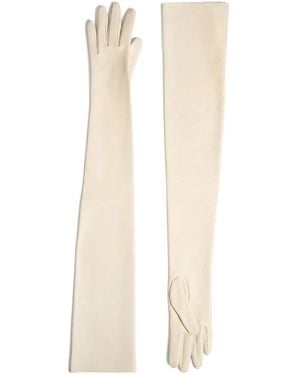 KHAITE Remo Long Leather Gloves - White