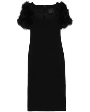 Givenchy Pompom Knitted Midi Dress - Black