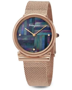 Ferragamo Gancini Slim 34Mm Watch - Blue
