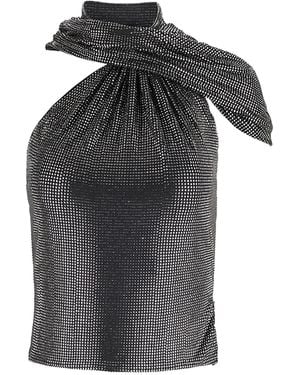 GIUSEPPE DI MORABITO Draped Studded Top - Gray