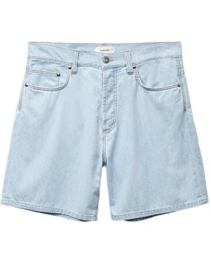 Versace Chambray Denim Shorts - Blue
