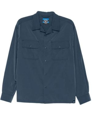 SPORT b. by agnès b. Open-Collar Pocket Shirt - Blue