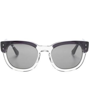 Ray-Ban Mega Hawkeye Chromance Geometric-Frame Sunglasses - Grey