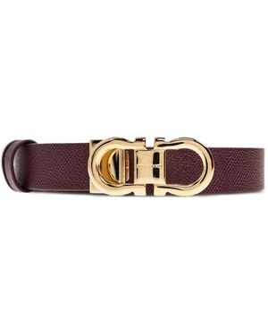 Ferragamo Gancini Reversible Belt - White