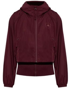 adidas By Stella McCartney X Stella Mccartney Logo-Print Hooded Jacket - Purple