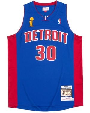 Mitchell & Ness 2003/04 Nba Finals Rasheed Wallace Detroit Pistons Authentic Trikot - Blau