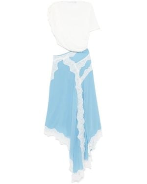Christopher Esber Lace-Detailing Midi Dress - Blue