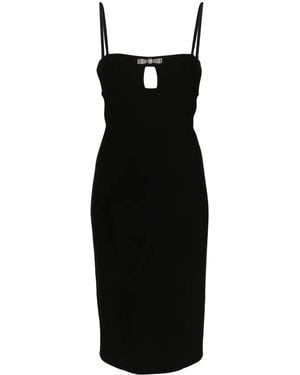 Blumarine Bow-Embellished Midi Dress - Black