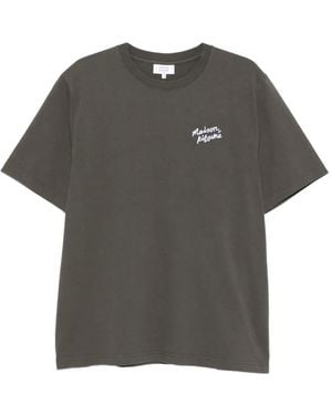 Maison Kitsuné T-Shirt Con Stampa - Grigio