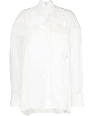 Ermanno Scervino Lace Embroidery Shirt - White