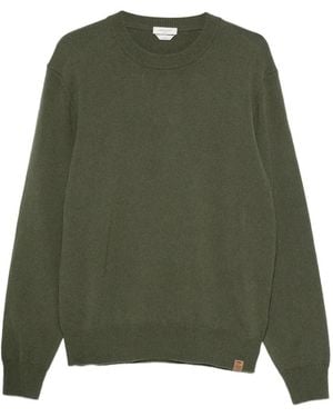 Jacob Cohen Crew-Neck Logo-Patch Jumper - Green