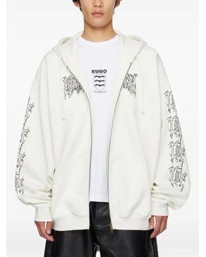 Vetements Graphic-print Zip-up Hoodie - ホワイト