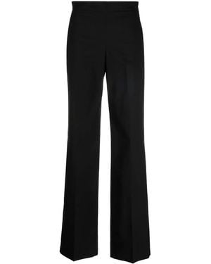 Twinset High-Waisted Straight-Leg Trousers - Black