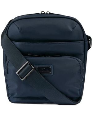 Paul & Shark Kuriertasche mit Logo-Schild - Blau