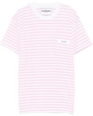 Iceberg Striped T-Shirt - Pink