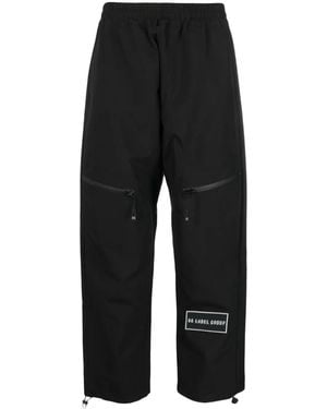44 Label Group Logo-Patch Straight-Leg Pants - Black