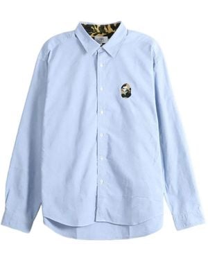 A Bathing Ape Camicia 1St Camo One Point - Blu