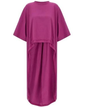 DI.LA3 PARI' Asymmetrisches Coda T-Shirt - Pink