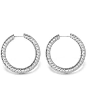 Jennifer Fisher Madison Avenue Twisted Huggie Earrings - White