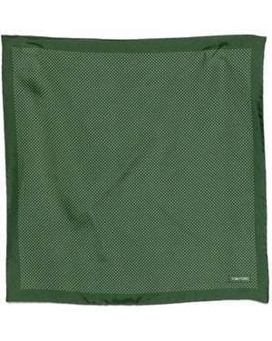 Tom Ford Polka-Dot Pocket Square - Green