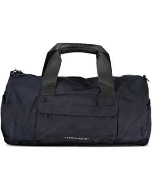 Tommy Hilfiger Logo-Print Duffle Bag - Blue
