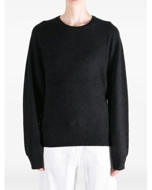 Frenckenberger Crew-Neck Ribbed-Trim Jumper - Black