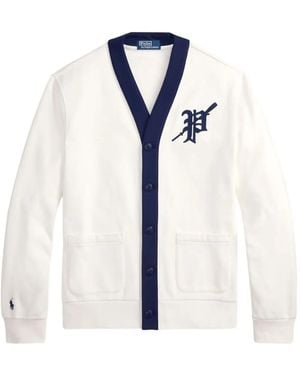 Polo Ralph Lauren Cardigan Boutonné À Plaque Logo - Bleu