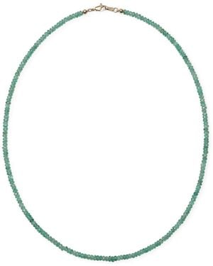 Lizzie Fortunato Emerald Beaded Necklace - Metallic
