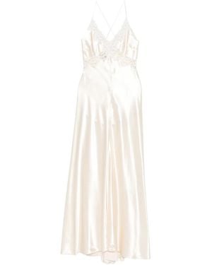 Alberta Ferretti Lace Straps Dress - White
