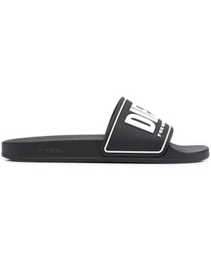 DIESEL Sa-Mayemi Cc Logo-Embossed Slides - White