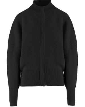 Sa Su Phi Ribbed Cashmere Cardigan - Black