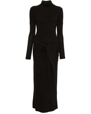 FEDERICA TOSI Roll-Neck Maxi Dress - Black