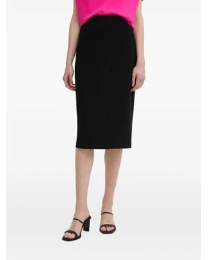 Joseph Ribkoff Falda midi con abertura - Negro