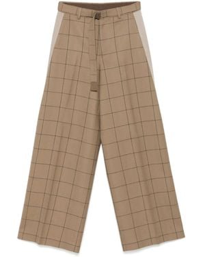Sacai Pantalones a cuadros - Neutro