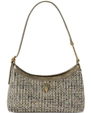 Kurt Geiger Mini Kurt Sling Crystal-Embellished Shoulder Bag - Grey