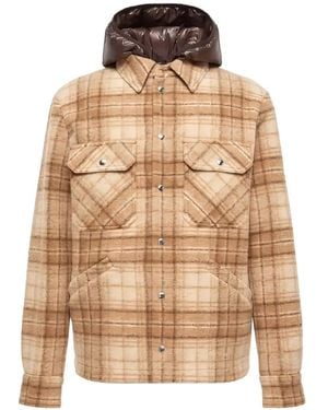 Moncler Nyvalin 3-In-1 Check-Pattern Padded Jacket - Natural