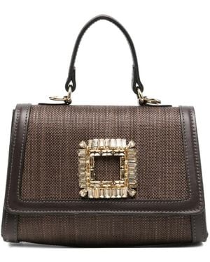 Roberto Festa Suki Crystal-Embellished Tote Bag - Brown