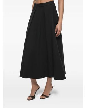 ANOUKI Falda Midi Plisada - Negro