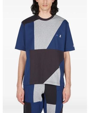 ANREALAGE Logo-Detail T-Shirt - Blue