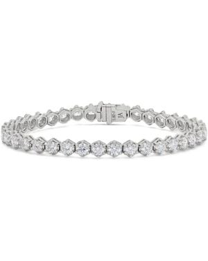 Jewels Aficionado Penelope Diamond Tennis-Design Bracelet - White