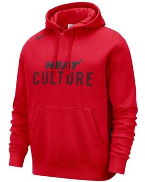 Nike Nba Miami Heat Culture Hoodie - Red