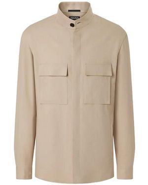 ZEGNA Oasi Lino Pocket Overshirt - Natural