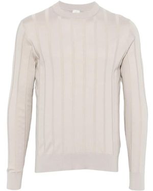 Eleventy Ribbed Round-Neck Jumper - White