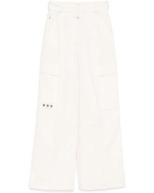 Moncler Crinkled Cargo Trousers - Natural