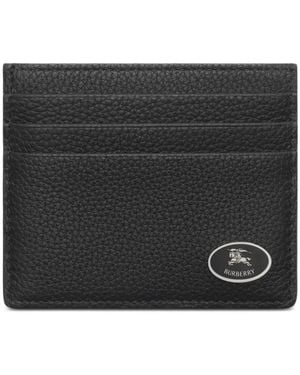 Burberry Tall Knight Stamp Card Case - Black