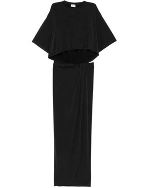 ANDAMANE Anja Cut-Out Draped Dress - Black