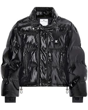 Courreges Vinyl Duvet Down Jacket - Black