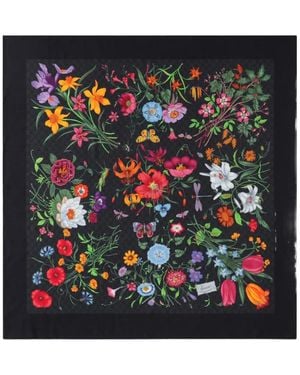 Gucci Flora Gg Shawl - Black